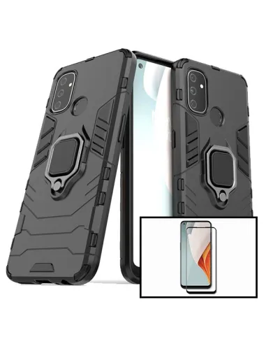 Kit Vidro Premium Full Cover + Capa Military  para OnePlus Nord N10 5G