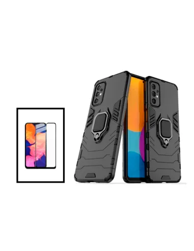 Kit Vidro Premium Full Cover + Capa Military  para Samsung Galaxy A23 - Preto