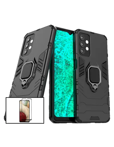 Kit Vidro Premium Full Cover + Capa Military  para Samsung Galaxy A32