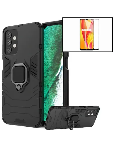 Kit Vidro Premium Full Cover + Capa Military  para Samsung Galaxy A32 5G