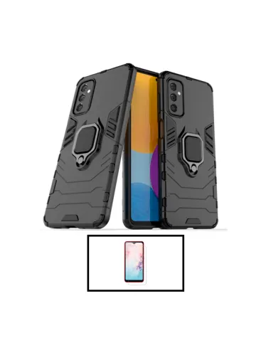 Kit Vidro Premium Full Cover + Capa Military  para Samsung Galaxy M23 5G - Preto