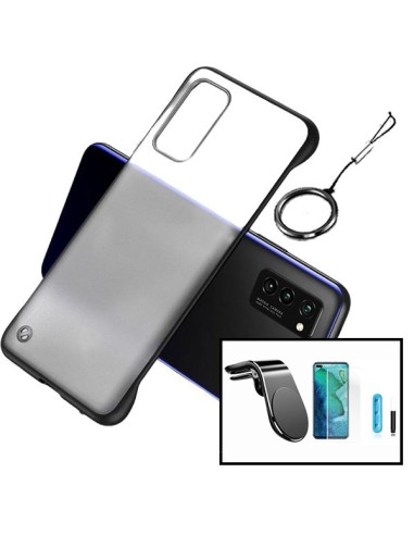 Kit Película de Vidro Nano Curved UV + Capa Invisible Bumper + Suporte Magnético L Safe Driving Carro para Samsung Galaxy Note 1