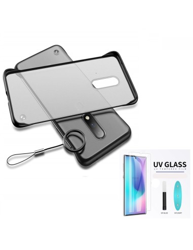 Kit Película de Vidro Nano Curved UV + Capa Invisible Bumper para Huawei Mate 20 Pro - Preto