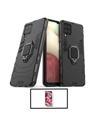 Kit Vidro Premium Full Cover + Capa Military  para Samsung Galaxy M33 5G - Preto