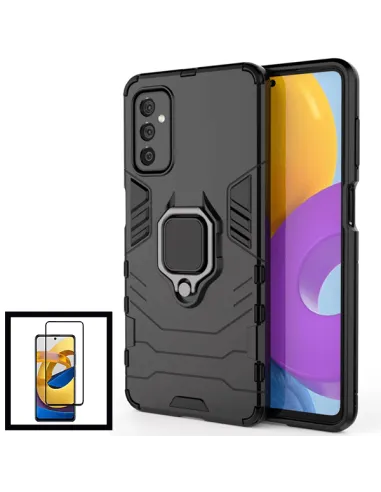 Kit Vidro Premium Full Cover + Capa Military  para Samsung Galaxy M52 5G