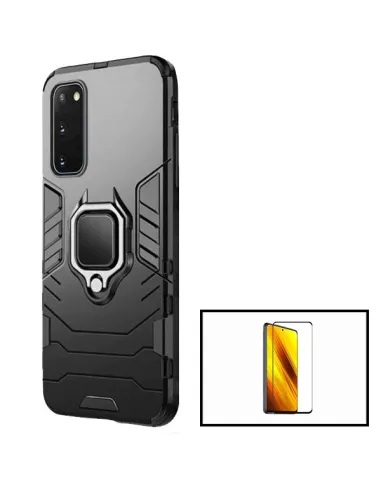 Kit Vidro Premium Full Cover + Capa Military  para Samsung Galaxy S20 FE 5G