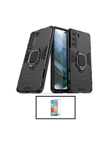 Kit Vidro Premium Full Cover + Capa Military  para Samsung Galaxy S22 5G