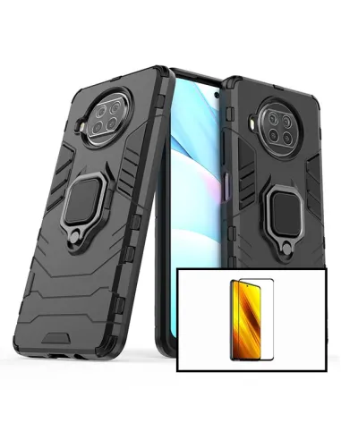 Kit Vidro Premium Full Cover + Capa Military  para Xiaomi Mi 10i 5G