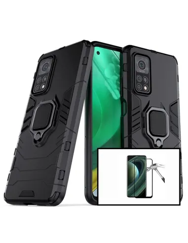 Kit Vidro Premium Full Cover + Capa Military  para Xiaomi Mi 10T Pro 5G