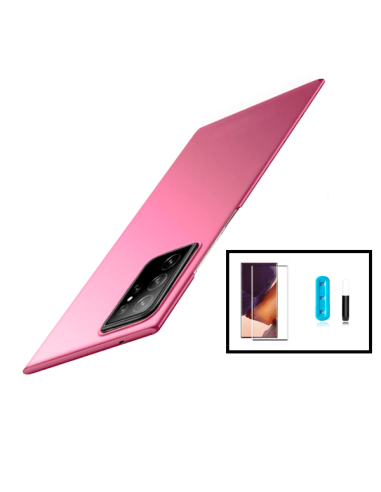 Kit Película de Vidro Nano Curved UV + Capa SlimShield para Samsung Galaxy S22 Ultra 5G - Rosa