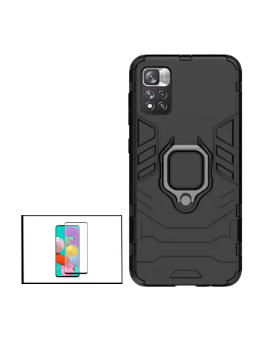 Kit Vidro Premium Full Cover + Capa Military  para Xiaomi Redmi Note 11 Pro