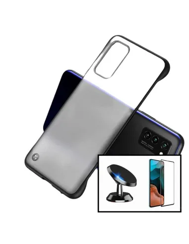 Kit Vidro Premium Full Cover + Capa Bumper + Suporte Magnético para Xiaomi Mi 10T Lite 5G