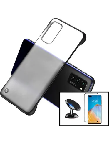 Kit Vidro Premium Full Cover + Capa Bumper + Suporte Magnético para Xiaomi Redmi 9 Prime