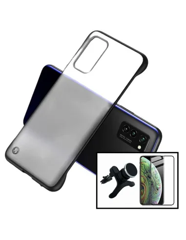 Kit Vidro Premium Full Cover + Capa Bumper + Suporte Magnético Reforçado para Huawei P20 Lite