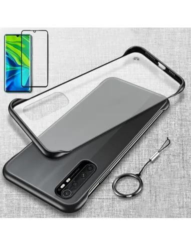 Kit Vidro Premium Full Cover + Capa Bumper para Xiaomi Mi Note 10 Lite