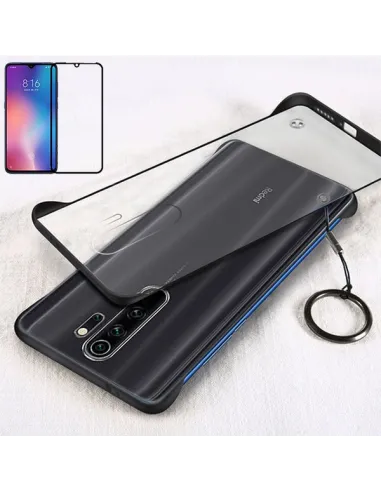 Kit Vidro Premium Full Cover + Capa Bumper para Xiaomi Redmi 9