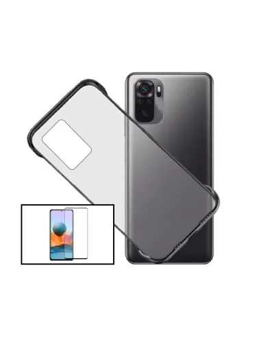 Kit Vidro Premium Full Cover + Capa Bumper para Xiaomi Redmi Note 10