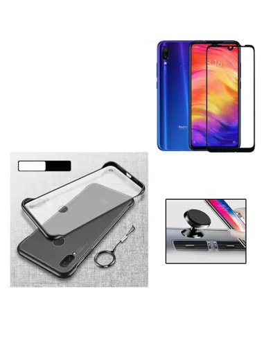 Kit Vidro Premium Full Cover + Capa Naked Bumper + Suporte Magnético para Xiaomi Mi Note 10