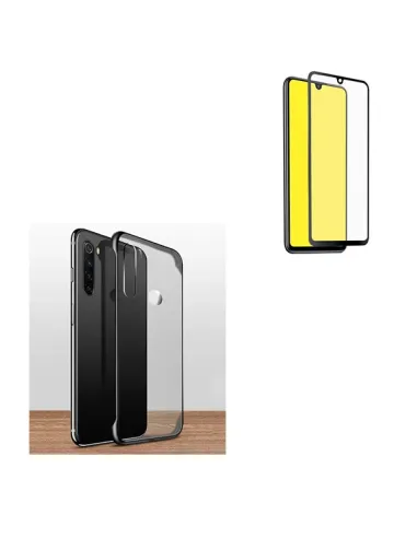 Kit Vidro Premium Full Cover + Capa Naked Bumper para Huawei P30 Lite