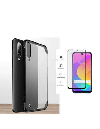 Kit Vidro Premium Full Cover + Capa Naked Bumper para Xiaomi Mi 9 SE