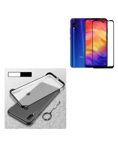 Kit Vidro Premium Full Cover + Capa Naked Bumper para Xiaomi Mi Note 10 Pro