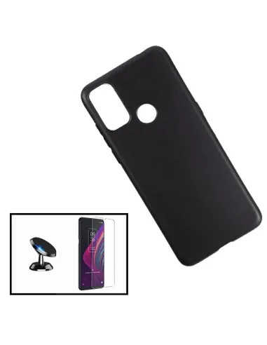 Kit Vidro Premium Full Cover + Capa Silicone Líquido + Suporte Magnético para Alcatel 1s (2021)