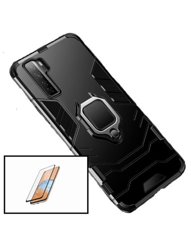 Kit Película de Vidro Temperado 5D Full Cover + Capa 3X1 Military Defender para Huawei P40 Lite 5G