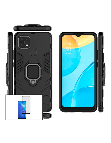 Kit Película de Vidro Temperado 5D Full Cover + Capa 3X1 Military Defender para Realme C25S