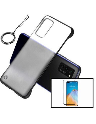 Kit Película de Vidro Temperado 5D Full Cover + Capa Invisible Bumper para Huawei Honor Play 3