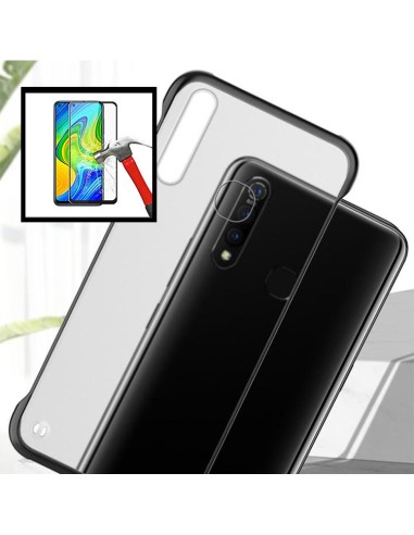 Kit Película de Vidro Temperado 5D Full Cover + Capa Invisible Bumper para Huawei P40 Lite E