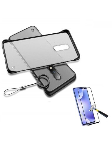 Kit Película de Vidro Temperado 5D Full Cover + Capa Invisible Bumper para Samsung Galaxy Note 10