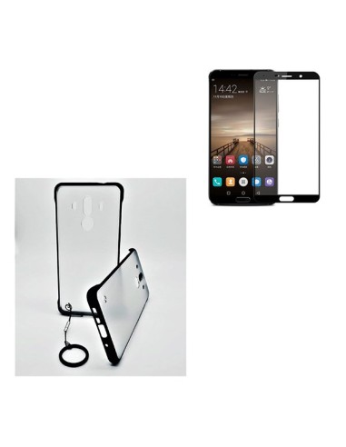 Kit Película de Vidro Temperado 5D Full Cover + Capa Naked Bumper para Huawei Mate 10 Pro