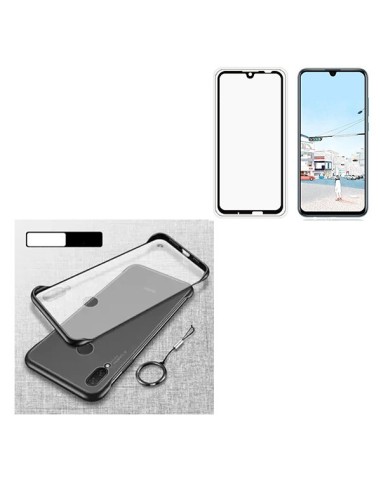 Kit Película de Vidro Temperado 5D Full Cover + Capa Naked Bumper para Huawei P Smart 2019