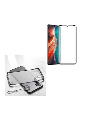 Kit Película de Vidro Temperado 5D Full Cover + Capa Naked Bumper para Huawei P30 Pro New Edition