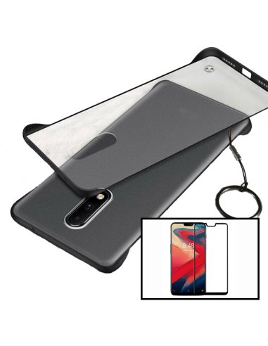 Kit Película de Vidro Temperado 5D Full Cover + Capa Naked Bumper para onePlus 6