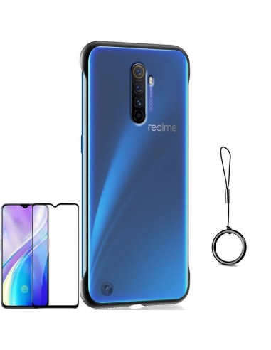 Kit Película de Vidro Temperado 5D Full Cover + Capa Naked Bumper para Realme X2 Pro