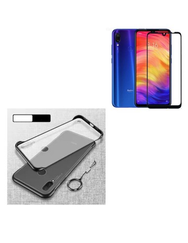 Kit Película de Vidro Temperado 5D Full Cover + Capa Naked Bumper para Xiaomi Redmi Note 8 Pro