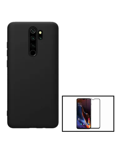 Kit Vidro Premium Full Cover + Capa Silicone Líquido para Xiaomi Mi 10T Lite 5G