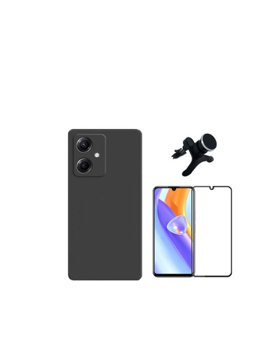 Kit Película de Vidro Temperado 5D Full Cover + Capa Silicone Líquido + Suporte Magnético de Carro Reforçado Phonecare para Xiao