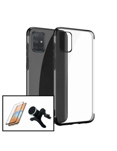 Kit Vidro Premium Full Cover + Capa SlimArmor + Suporte Magnético Reforçado para Huawei P Smart 2019 - Preto