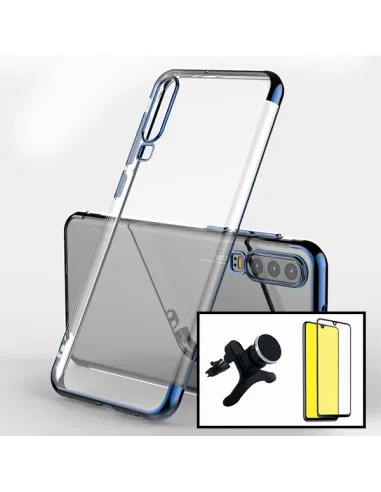 Kit Vidro Premium Full Cover + Capa SlimArmor + Suporte Magnético Reforçado para Huawei P30 Lite - Azul