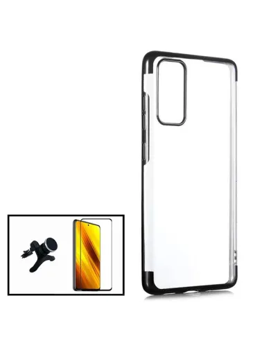 Kit Vidro Premium Full Cover + Capa SlimArmor + Suporte Magnético Reforçado para Huawei Y7a - Preto