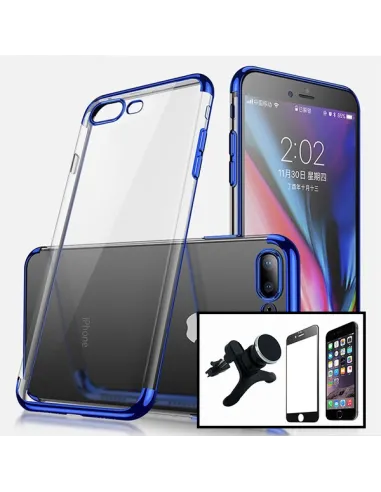 Kit Vidro Premium Full Cover + Capa SlimArmor + Suporte Magnético Reforçado para iPhone SE 2022 - Azul