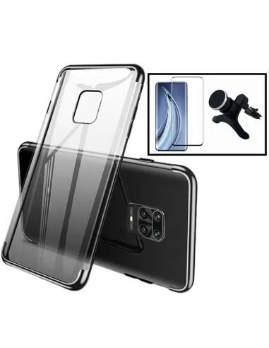 Kit Vidro Premium Full Cover + Capa SlimArmor + Suporte Magnético Reforçado para Xiaomi Poco M2 Pro - Preto