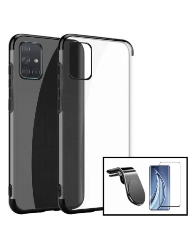 Kit Vidro Premium Full Cover + Capa SlimArmor + Suporte Magnético L para Huawei P40 Pro - Preto