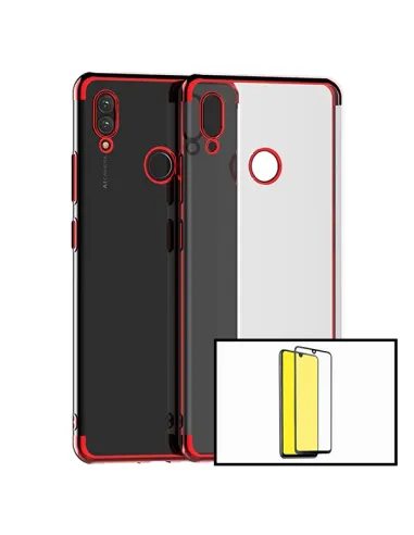 Kit Vidro Premium Full Cover + Capa SlimArmor para Huawei P30 Lite - Vermelho