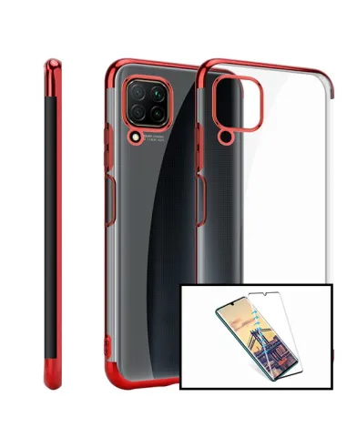 Kit Vidro Premium Full Cover + Capa SlimArmor para Huawei P40 Lite - Vermelho