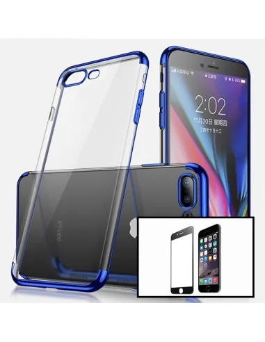 Kit Vidro Premium Full Cover + Capa SlimArmor para iPhone SE 2022 - Azul