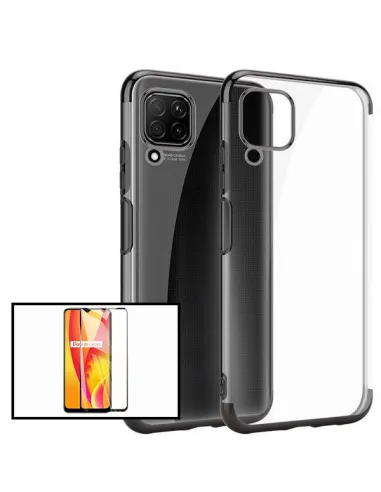 Kit Vidro Premium Full Cover + Capa SlimArmor para Samsung Galaxy A12 Nacho - Preto