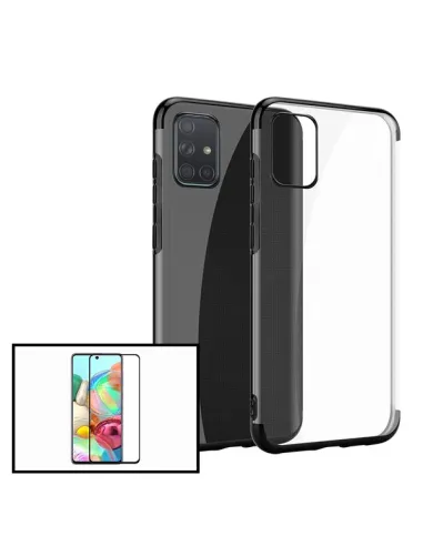 Kit Vidro Premium Full Cover + Capa SlimArmor para Samsung Galaxy A51 5G - Preto